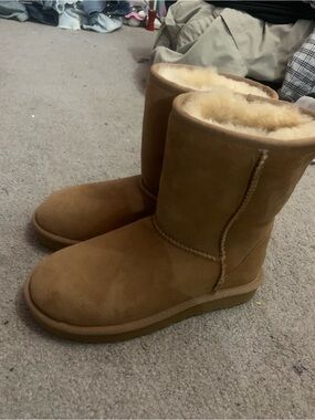 UGG Classic Short II Boots – Chestnut Suede Sheepskin